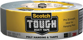 Scotch 2360-C/2360-A Tough Duct Tape, 60 yd L, 1.88 in W, Polyvinyl Backing, Gray
